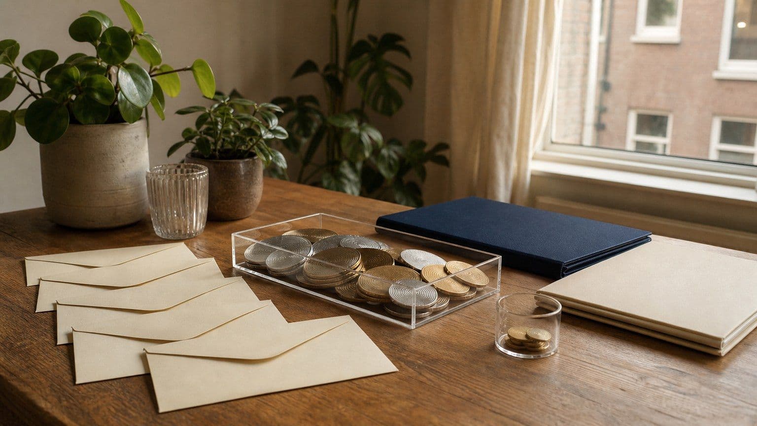 Een Nederlandse keukentafel met een eenvoudige opstelling voor periodiek indexbeleggen via Meesman.